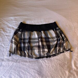 Lululemon Run Trucker Plaid Skort | Black & White | Size 8 | Like New
